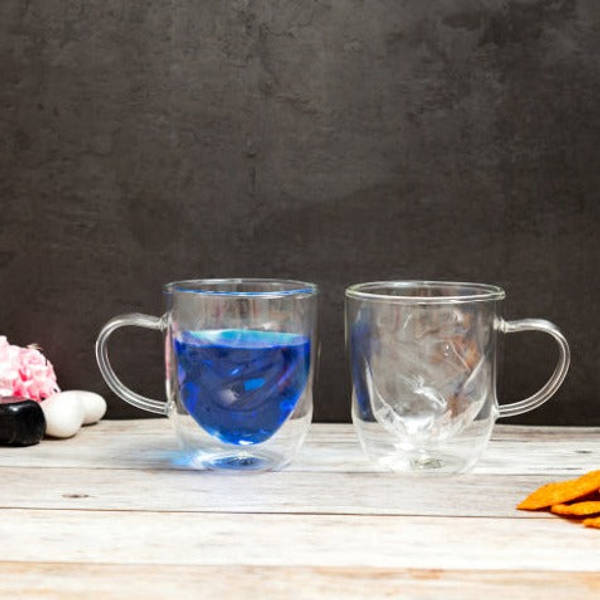 Double Wall Twisty Mugs - 200ml - Set Of 4