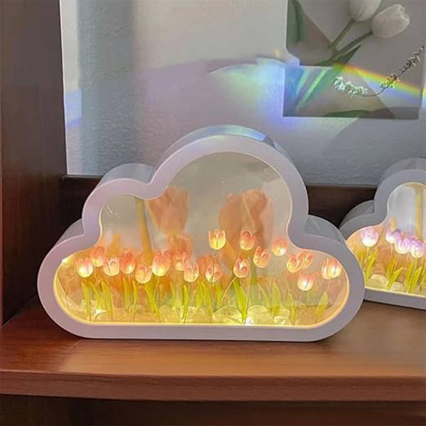 Dreamy Cloud Mirror Tulip Lamp - Assorted - Single Piece