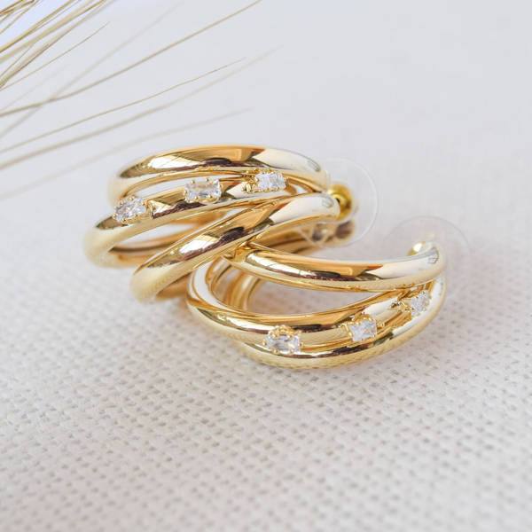 Earrings - Crystal Fia Hoop