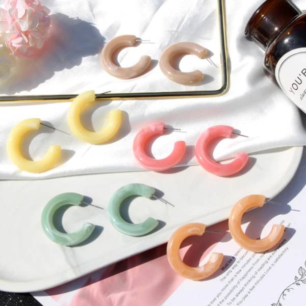 Earrings - Hoops - Marble - Juju Joy