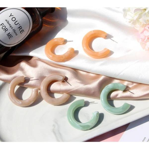 Earrings - Hoops - Marble - Juju Joy