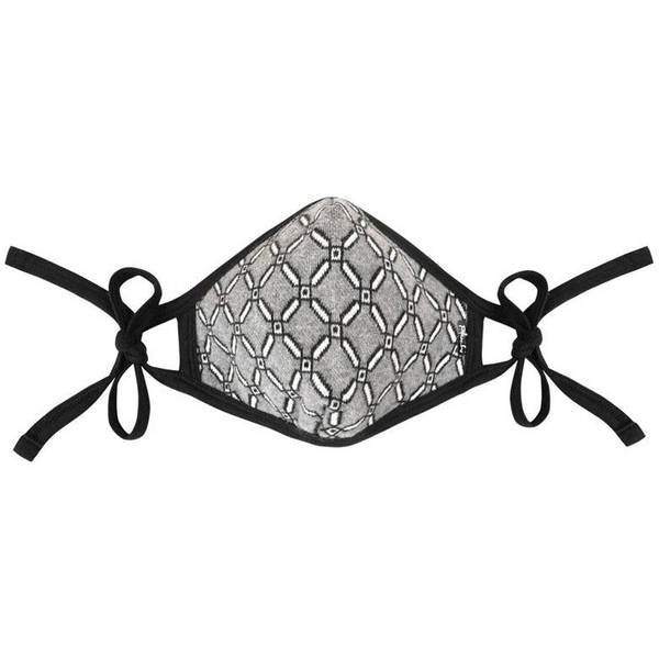 Face Mask - Light Grey Melange And White - Set Of 2