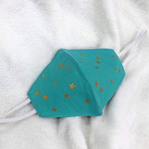 Face Mask - Starry Vibes - Dark Sea Green