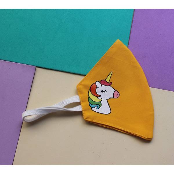 Face Mask - Unicorn - Chrome Yellow