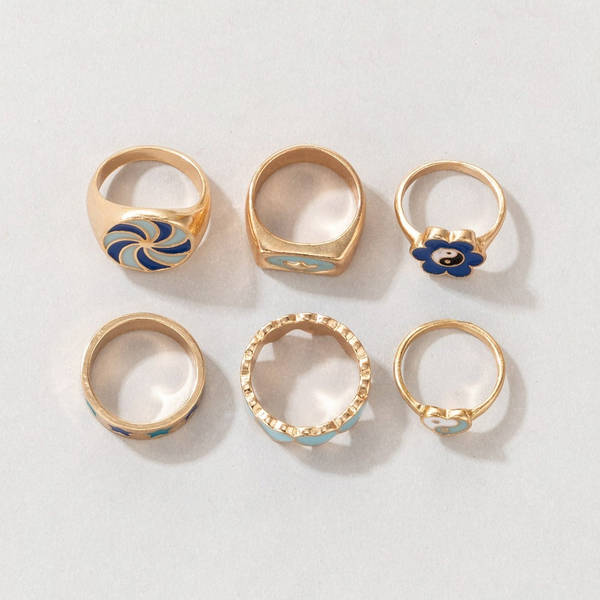Finger Rings - Set Of 6 - Juju Joy