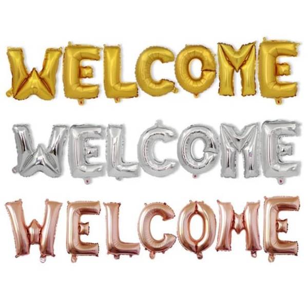 Foil Balloon - Welcome - Single Piece