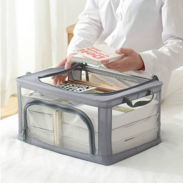 Foldable Storage Box - Transparent - Single Piece