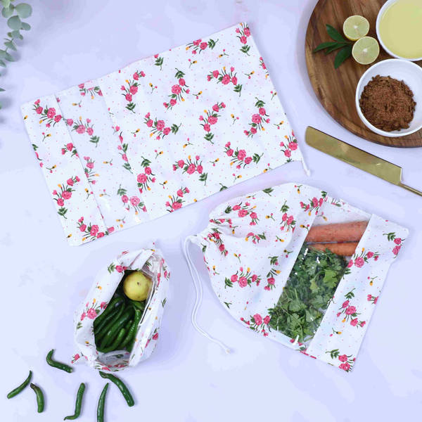 Fridge Bags - Printed - Assorted - Set Of 3