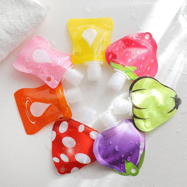 Fruit-Shaped Travel Cosmetic Dispensers - Assorted - Set of 3