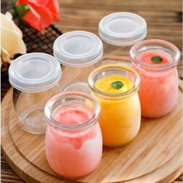 Glass Containers With Lid - Set Of 6