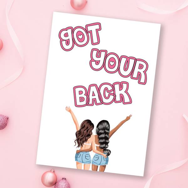 Greeting Card - Got Your Back - Single Piece