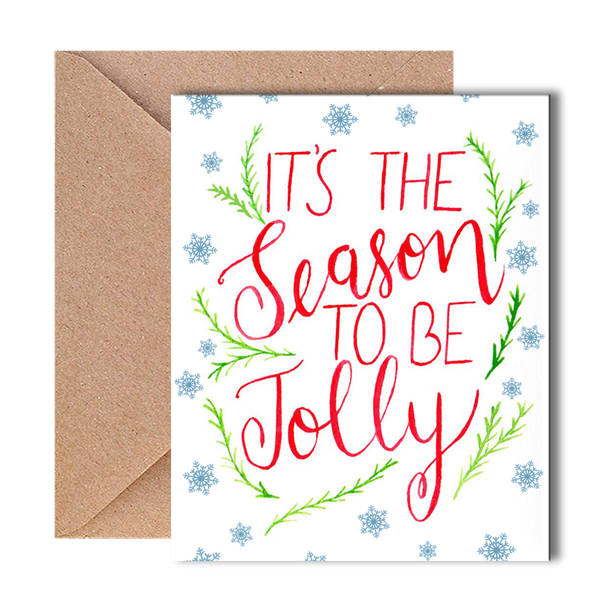 Greeting Card - Season To Be Jolly - White