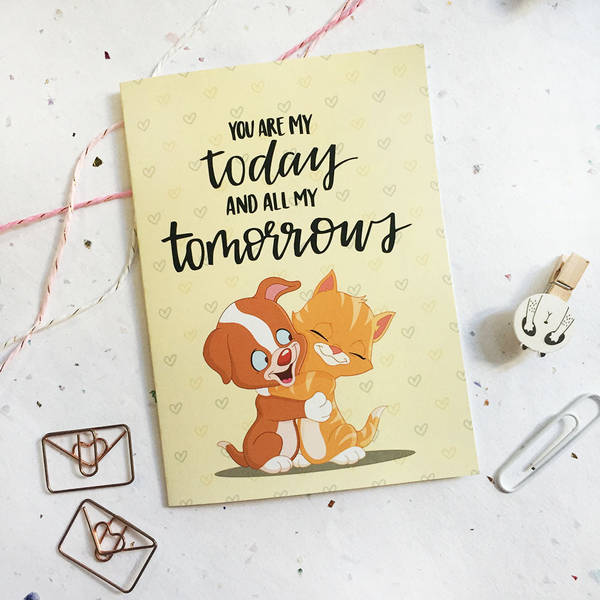 Greeting Card - Today And Tomorrow - Single Piece