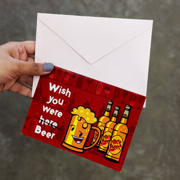 Greeting Card - Wish Beer - Single Piece