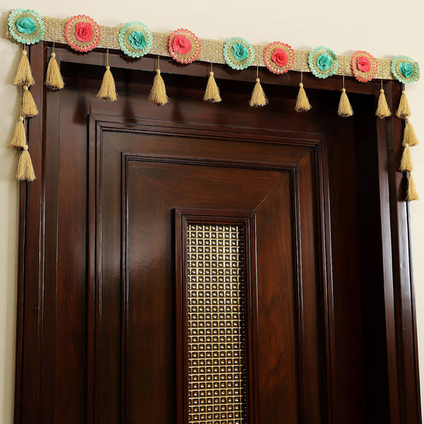 Handmade Floral Patch And Lace Bandarwal.