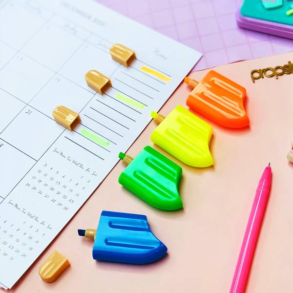 Highlighter Ice Cream Assorted Set Of 4