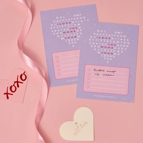 Love You More Notecard - Single Piece