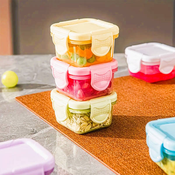 Mini Food Storage Containers - Assorted - Set Of 4