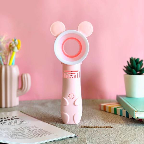 Mini Portable Fan With Light - USB Rechargeable - Single Piece