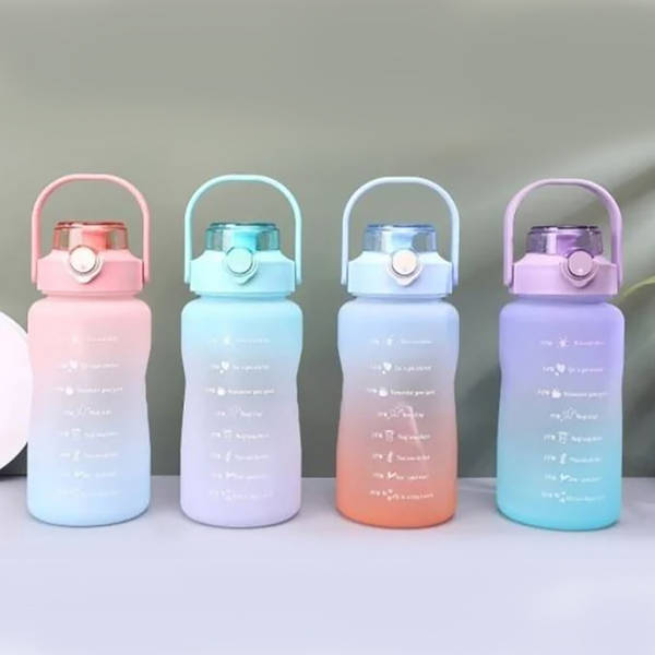 Motivational Boost Frosted Bottle - 1500ml - Assorted - Single Piece