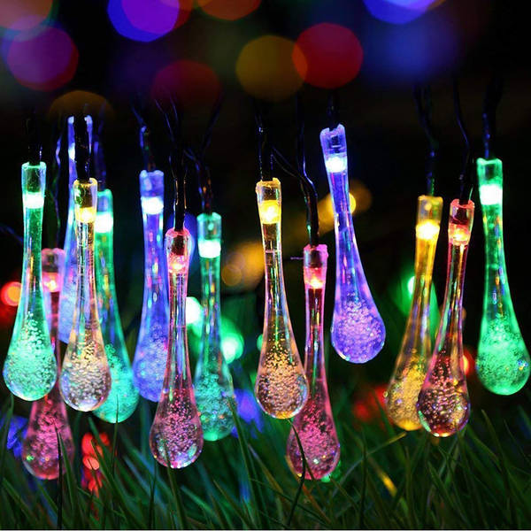Multi-coloured Water Bubble LED String Light - 20 Water Droplet