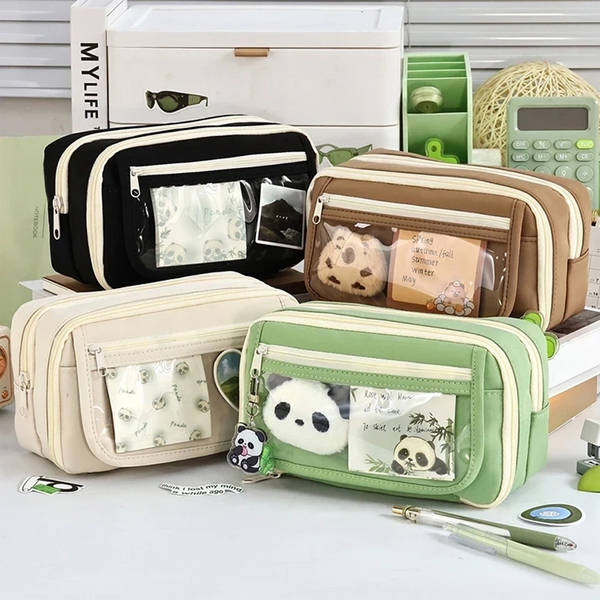 Multi-Compartment Stationery Pouch - Assorted - Single Piece