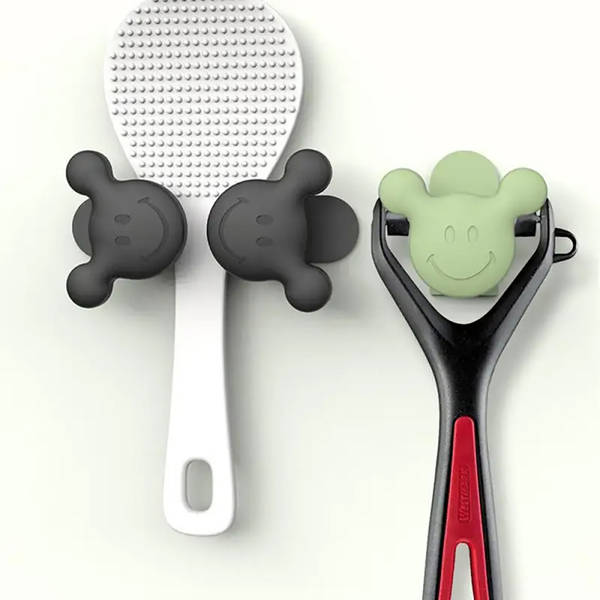 Multifunctional Silicone Holder - Adhesive - Assorted - Set Of 2