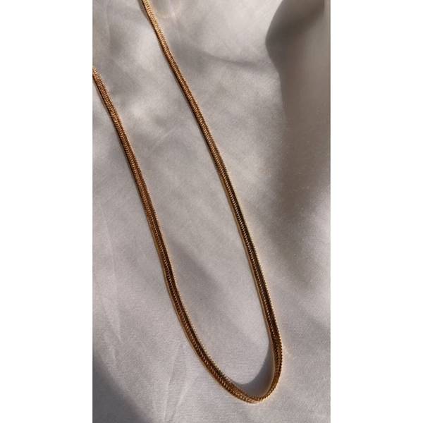 Necklace - Gold Filled Herringbone Flat Snake - Single Piece