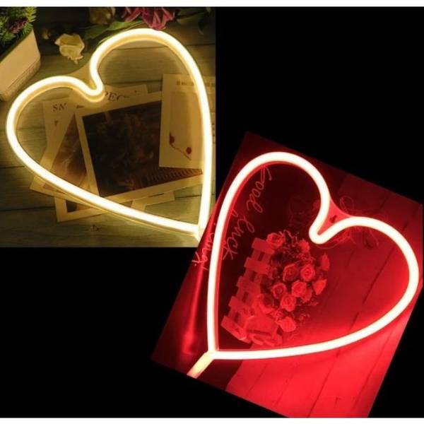 Neon Light - Heart - Single Piece