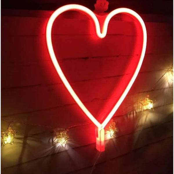 Neon Light - Heart - Single Piece