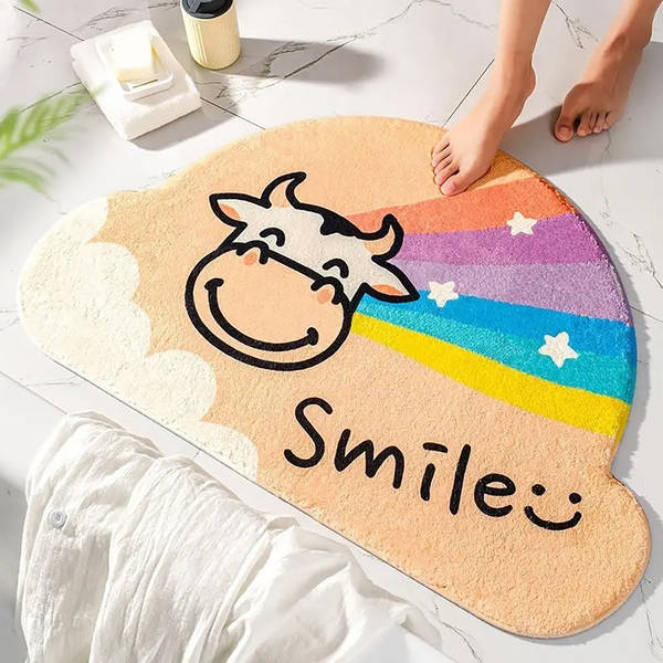 Non-Slip Bathroom Doormat - Assorted - Single Piece