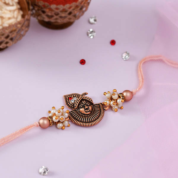 Pearls And CZ Shrinathji Rakhi