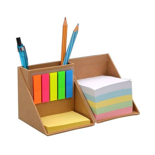 Pen Stand With Sticky Notes - Foldable - Single Piece
