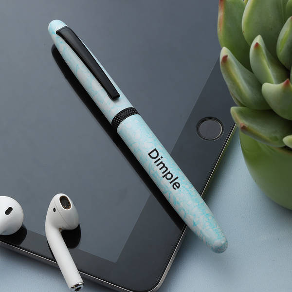 Personalized Rollerball Pen with Marble Design