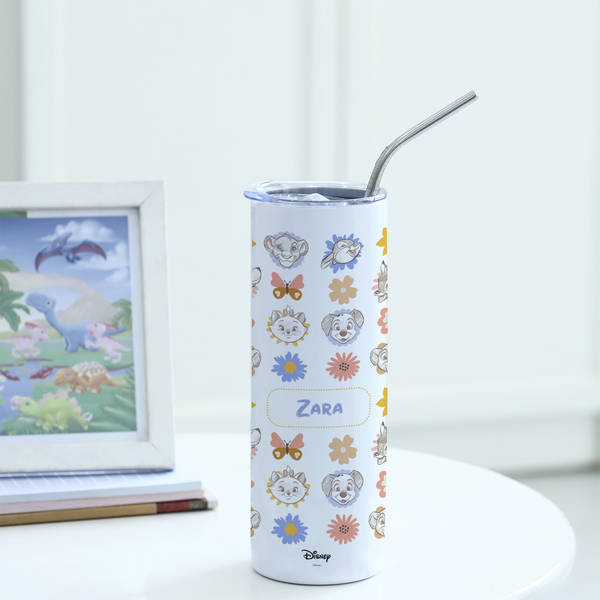 Personalized Stainless Steel Tumbler With Straw