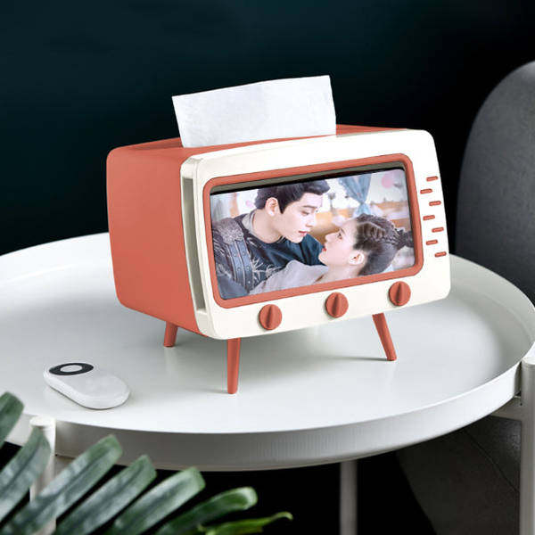 Phone Holder With Tissue Box - TV - Single Piece