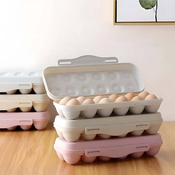 Portable 18-Grid Eggs Holder Tray - Assorted - Single Piece