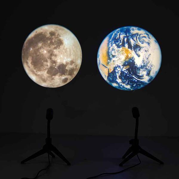 Projector LED Lamp - Earth And Moon - Single Piece