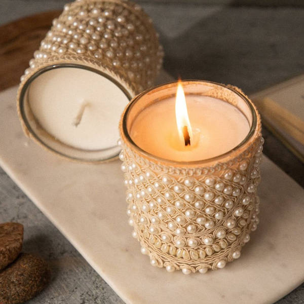 Scented Soy Candle - Heer - Lemon Rose - Single Piece