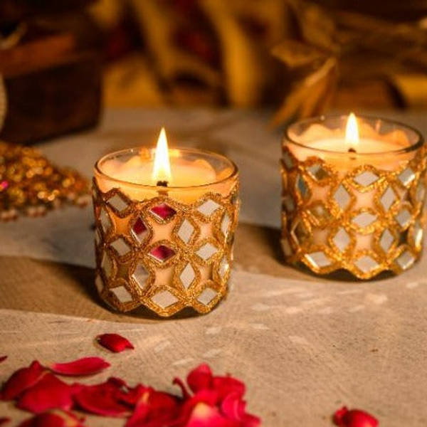 Scented Votive Candles - Noor - Set Of 2