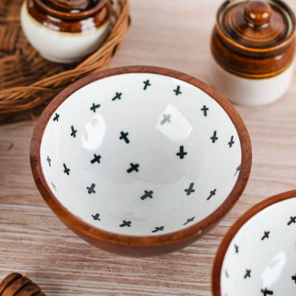 Serving Bowl - Cross Black