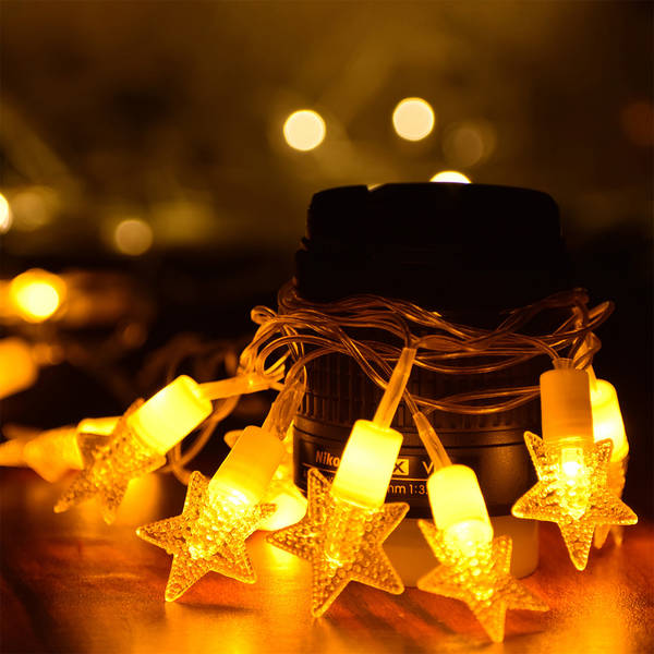 Small Twinkle Star LED Lights - Wam White