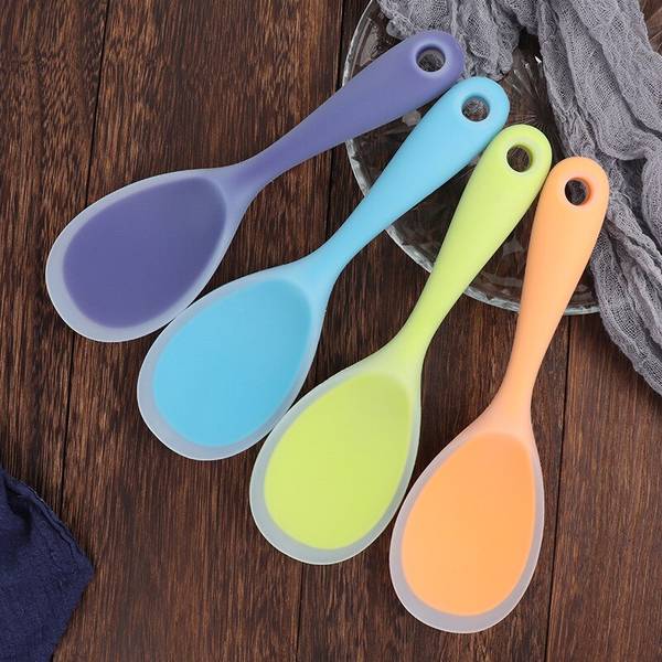 Spatula Spoon Shape Silicone Single Piece