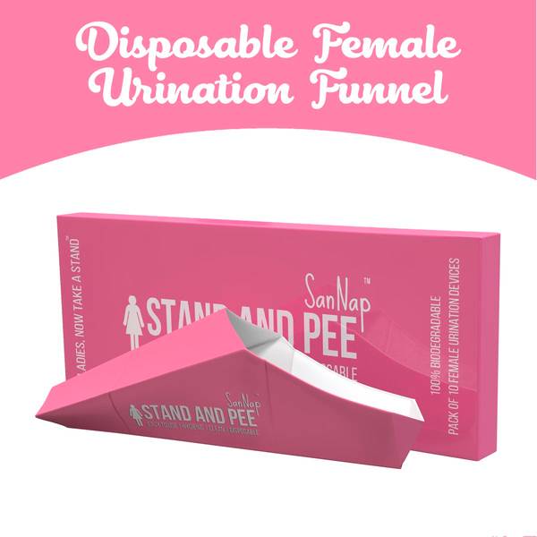 Stand And Pee Disposable Female Urine Director For Women - 5 Funnels