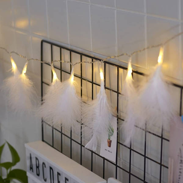 String Lights - Feather - White - 2m