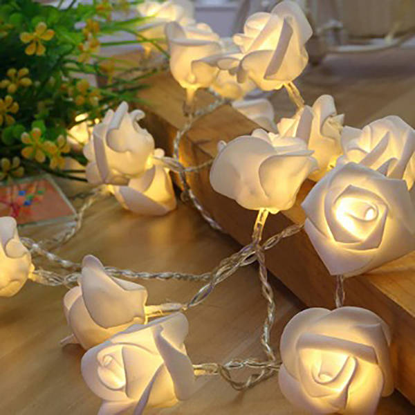 String Lights - Rose - Warm White - Big Rose - 2m