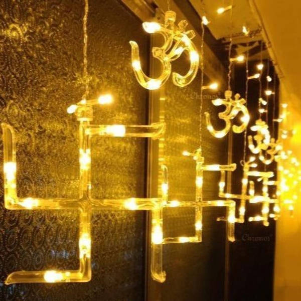 String Lights - Swastik And Om - 2.5 meter - Single Piece