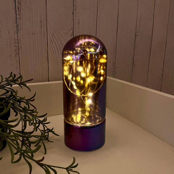 Table Lamp With Fairy Lights - Dome - Rainbow - Single Piece