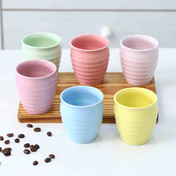Tea And Coffee Mugs - Pastel - Set Of 6