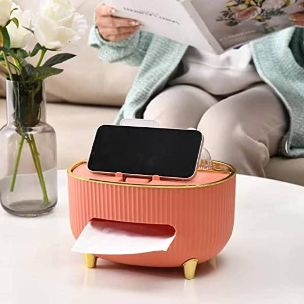 Tissue Box With Multipurpose Organizer - Single Piece